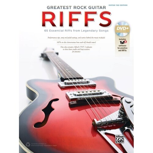 Greatest Rock Guitar Riffs TAB Book/DVD (Softcover Book/DVD) Book