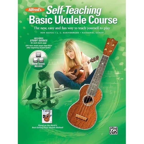 Alfred's Self-Teaching Basic Ukulele Course Book
