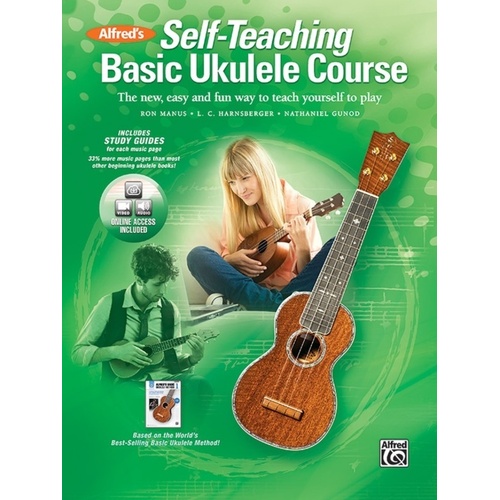 Alfreds Self Teaching Basic Ukulele Course Book/Online Media