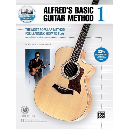 Alfred's Basic Guitar Method 1 Third Edition Book 64 Pages