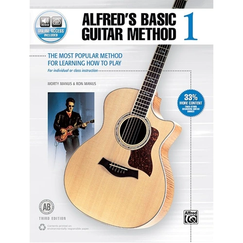 Alfred's Basic Guitar Method 1 Third Edition Book 64 Pages