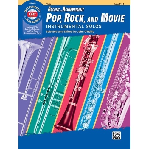 Accent on Achievement Pop, Rock, and Movie Flute Book with CD