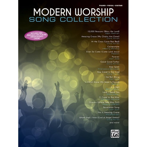 Modern Worship Song Collection Piano Vocal Guitar Songbook 256 Pages