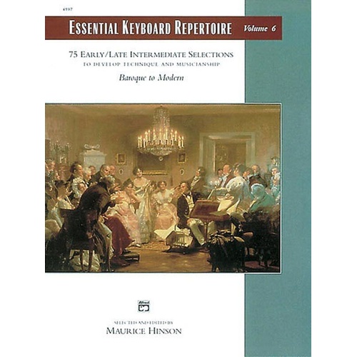 Essential Keyboard Repertoire Vol 6 by Alfred Music - 160 Pages, Piano Selections from Baroque to Modern, Comb Binding for Easy Use
