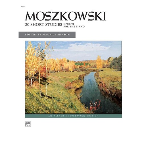 Moszkowski - 20 Short Studies Op. 91 for Piano, Edited by Maurice Hinson, 56 Pages, Alfred Music