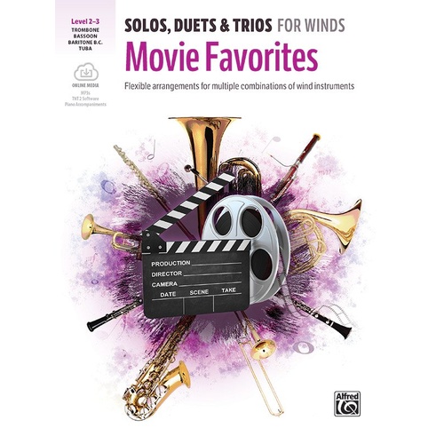 Movie Favorites for Winds: Trombone, Baritone B.C., Bassoon, Tuba - Solos, Duets & Trios Series