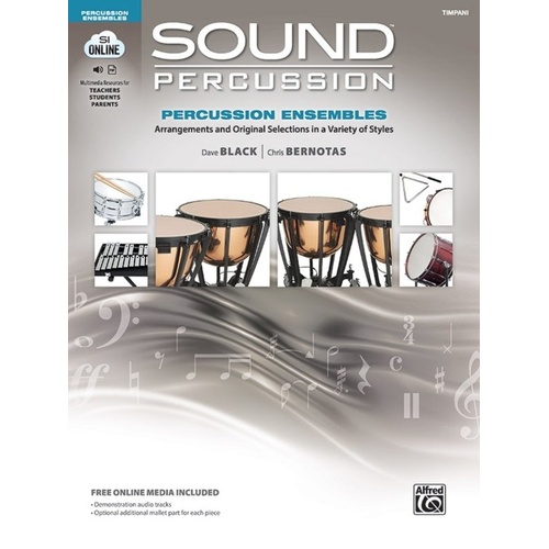 Sound Percussion Ensembles - Timpani by Chris Bernotas & Dave Black, 20 Pages, Alfred Music, Intermediate Level Percussion Ensemble Music