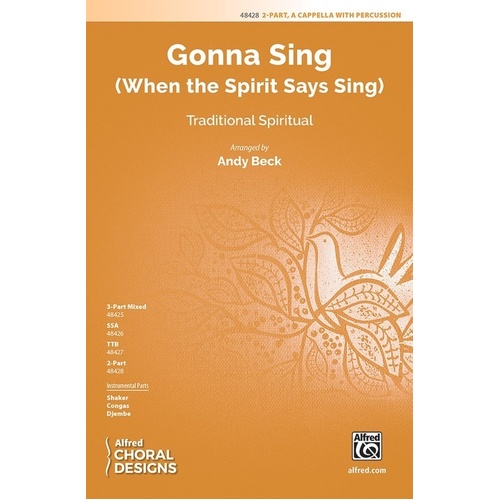 Gonna Sing 2 Part A Cappella/Percussion