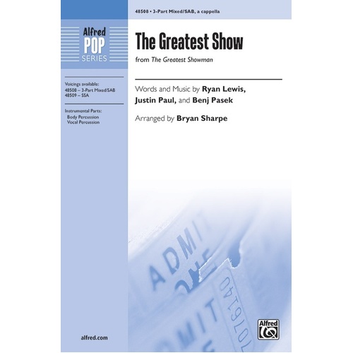 The Greatest Show 3 Part Mixed/Sab A Cappella