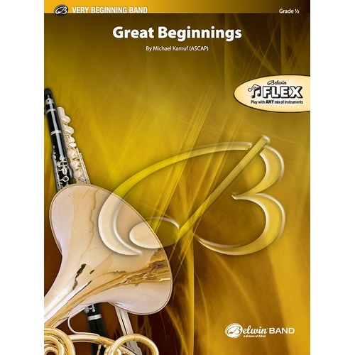 Great Beginnings Flexible Band Gr0.5 SC/PTS by Michael Kamuf, 80 Pages, Alfred Music, Customizable for Various Instruments, Includes Accompaniment Tra