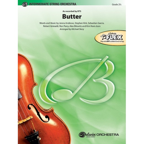Butter for String Orchestra, Arranged by Michael Story, Publisher: Alfred Music, 1 Page