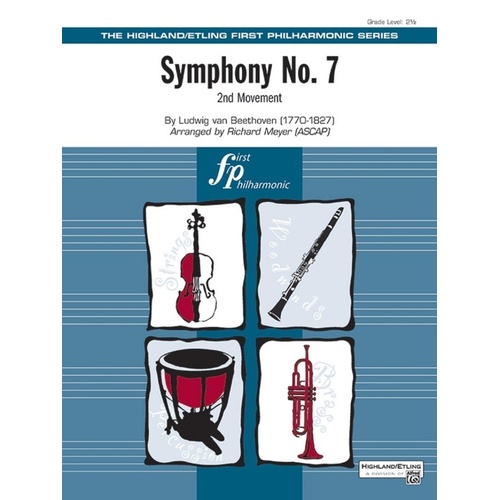 Symphony No 7 2Nd Movement Fo2.5 Sc/Pts Score/Parts