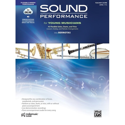 Sound Performance for Young Musicians Teacher's Score by Chris Bernotas and Jim Palmer, Conductor's Score, 92 Pages, Alfred Music