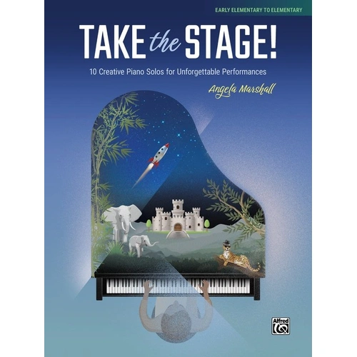 Marshall Take the Stage! 10 Creative Piano Solos by Angela Marshall, Alfred Music, 24 Pages, Piano Solo