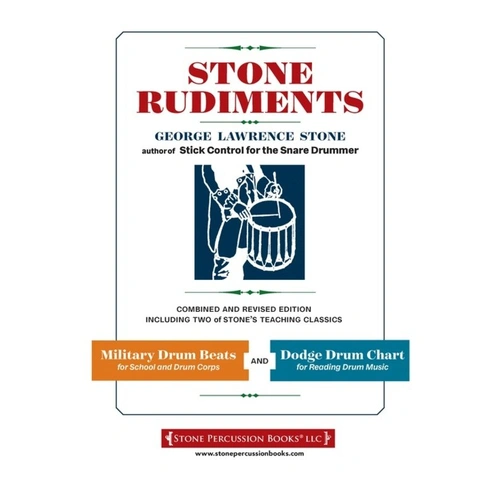 Stone Rudiments Military Drum Beats and Dodge Drum Chart by George Lawrence Stone, 56 pages, published by Alfred Music