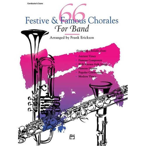 66 Festive & Famous Chorales for Band - 3rd Trumpet by Frank Erickson