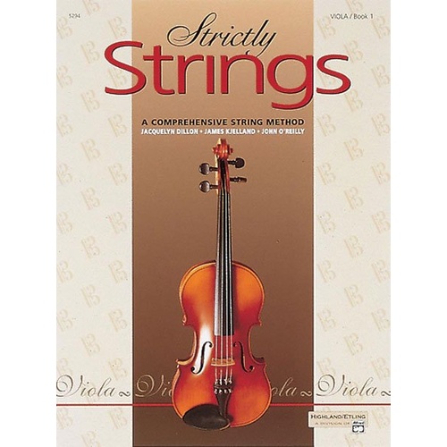 Strictly Strings Book 1 for Viola by Dillon, Kjelland, O'Reilly - 40 Pages, Alfred Music