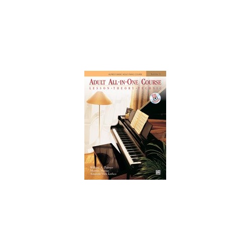 Alfred's Basic Adult All-in-One Piano Course Book 1 with CD