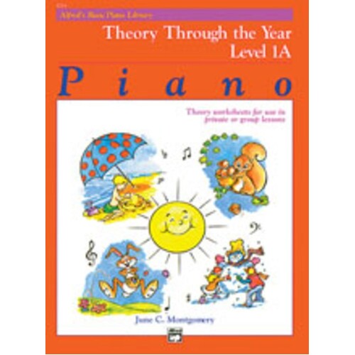 Alfred's Basic Piano Theory Through The Year Level 1A (Softcover Book)