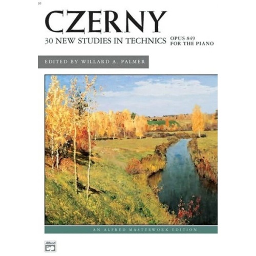 Czerny - 30 New Studies in Technique Op. 849 for Piano, 64 Pages, Alfred Masterwork Edition