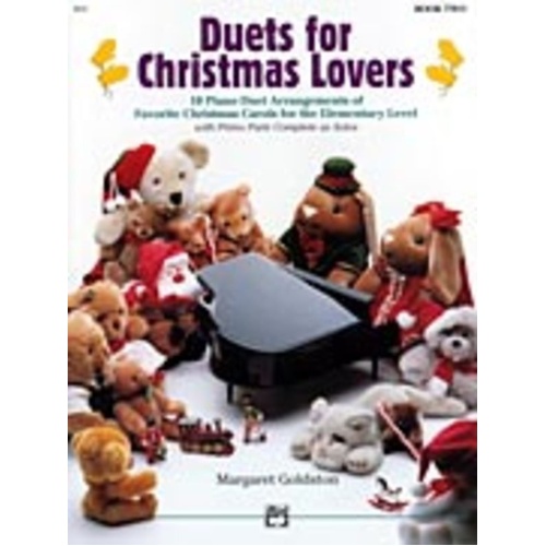 Duets for Christmas Lovers Book 2 for Piano - Arranged by Margaret Goldston, 24 Pages, Grades 3-5