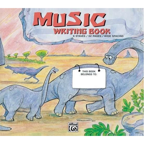 ABP Music Writing Book Wide Lines 8 x 6 32PP 6 Stave for Piano Grades 3-5