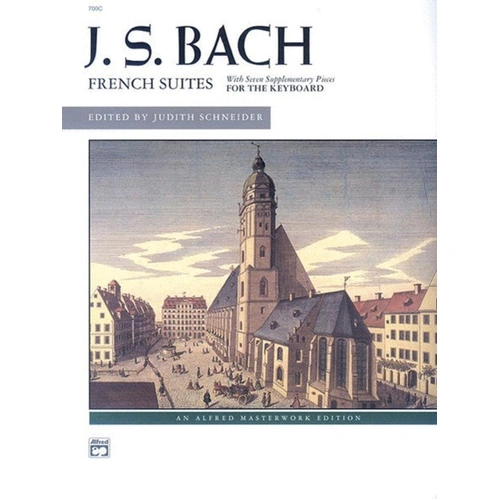 Bach - French Suites for Piano, Alfred Masterwork Edition, 144 Pages, Comb Bound
