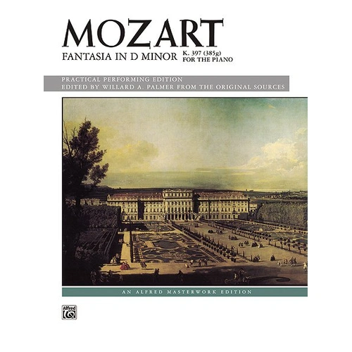 Mozart - Fantasia in D Minor K 397 for Piano, Alfred Masterwork Edition, 8 Pages