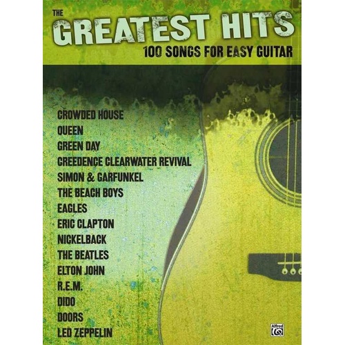 Greatest Hits 100 Songs for Easy Guitar Songbook