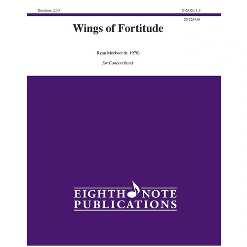 MEEBOER - WINGS OF FORTITUDE CB1.5 SC/PTS - Concert March for Band, Score and Parts, 1 Page, Eighth Note Publications