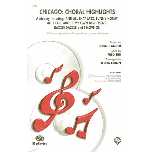 Chicago Choral Highlights Medley SATB/Piano by Teena Chinn