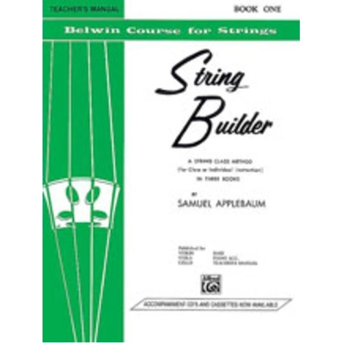 String Builder Book 1 for Cello by Samuel Applebaum, 32 Pages, Belwin Course for Strings, Alfred Music