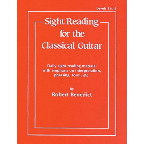 Sight Reading For Classical Guitar Level 1 To 3 Book