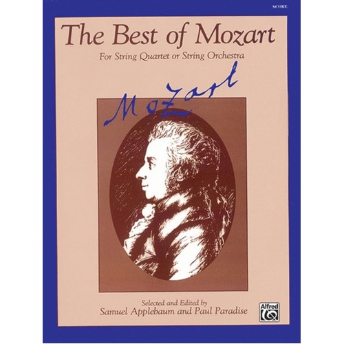 Best Of Mozart For String Quartet Score Book