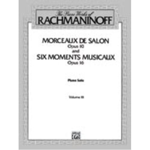 Piano Works Book 3 Op 10 Op 16 Urtext Book