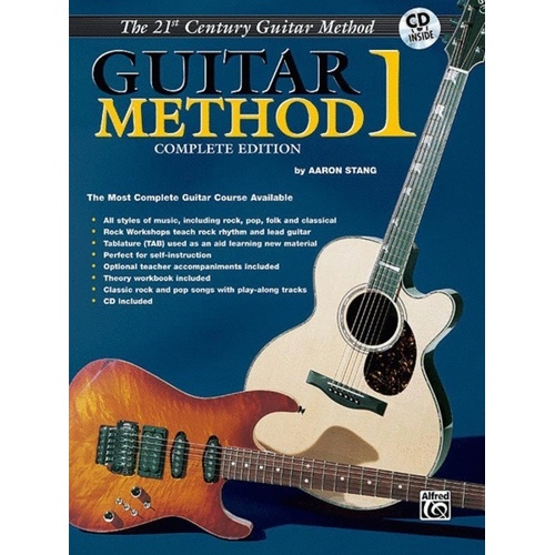 21st Century Guitar Method 1 Complete Edition with Guitar Theory 1 & Song Trax 1, Includes CD, 88 Pages, by Aaron Stang, Alfred Music