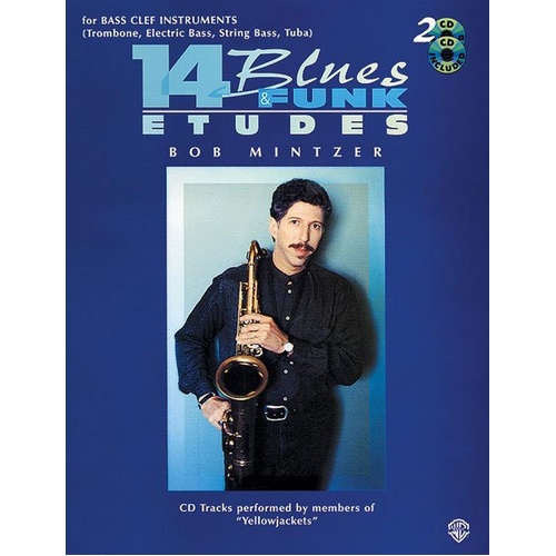 Mintzer 14 Blues & Funk Etudes for Bass Clef Instruments with 2 CDs