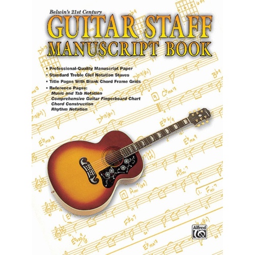 Guitar Staff Manuscript Book 21st Century