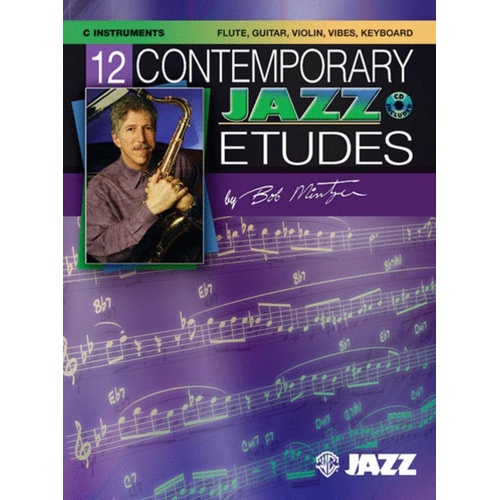 Contemporary Jazz Etudes 12 Flute Guitar Vibes Violin Book