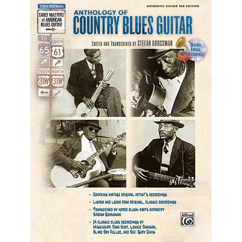 Early Music Anthology Of Country Blues Guitar Book/CD Book
