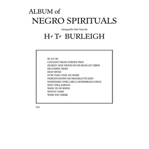 Album Of Negro Spirituals Low