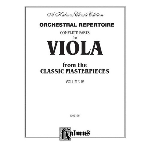 Orchestral Repertoire For Viola Book 4 Book
