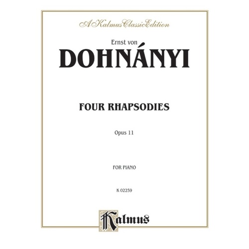 Dohnanyi - 4 Rhapsodies Op 11 For Piano