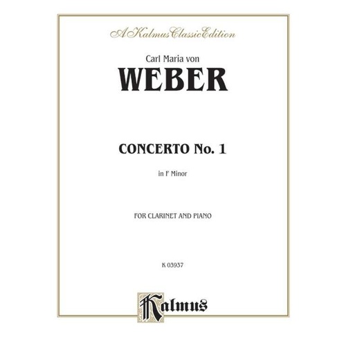 Concerto No 1 Op 73 F Minor Clarinet and Piano Kalmus Edition