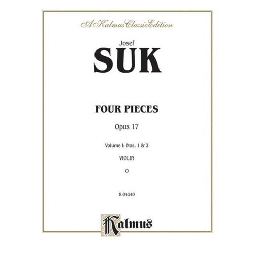 Pieces 4 Book 1 Op 17 Nos 1 And 2 Violin Piano Book
