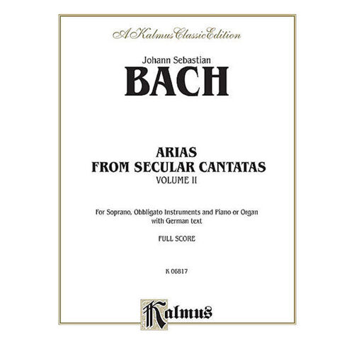 Arias From Secular Cantatas Book 2 Soprano