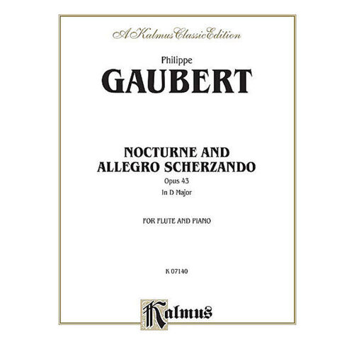 Nocturne And Allegro Scherzando Op 43 D Flute Piano Book