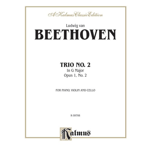 Beethoven Piano Trio No. 2 in G Major Op. 1 for Violin, Cello, and Piano