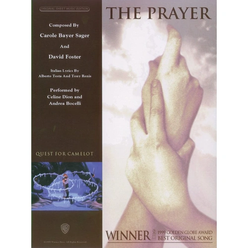 The Prayer PVG Songbook - Celine Dion - 12 Pages - Guitar & Piano
