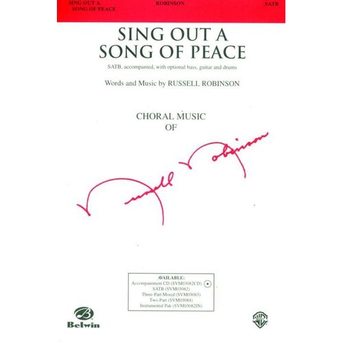 Sing Out A Song Of Peace SATB